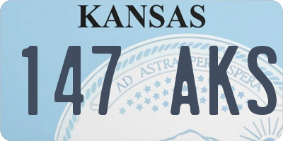 KS license plate 147AKS