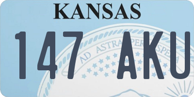 KS license plate 147AKU