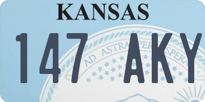 KS license plate 147AKY