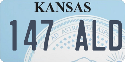 KS license plate 147ALD