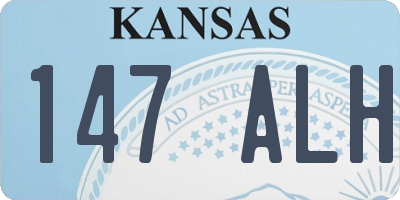 KS license plate 147ALH
