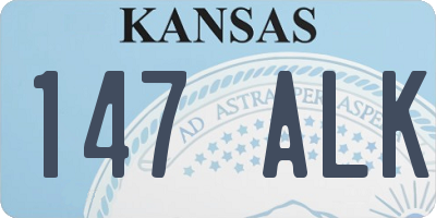 KS license plate 147ALK