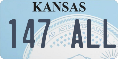 KS license plate 147ALL