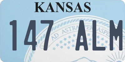 KS license plate 147ALM
