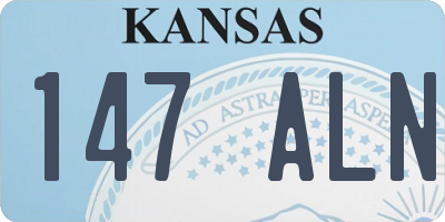 KS license plate 147ALN