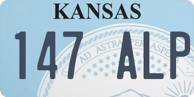 KS license plate 147ALP