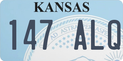 KS license plate 147ALQ