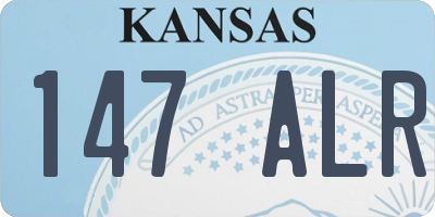 KS license plate 147ALR