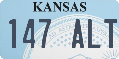 KS license plate 147ALT