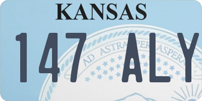 KS license plate 147ALY