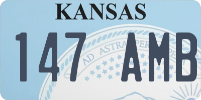 KS license plate 147AMB