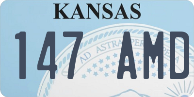 KS license plate 147AMD