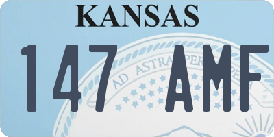 KS license plate 147AMF