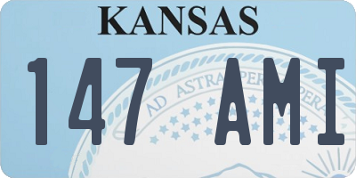 KS license plate 147AMI