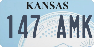 KS license plate 147AMK