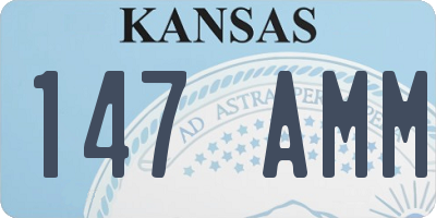 KS license plate 147AMM