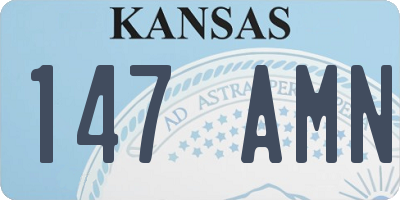 KS license plate 147AMN