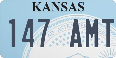 KS license plate 147AMT