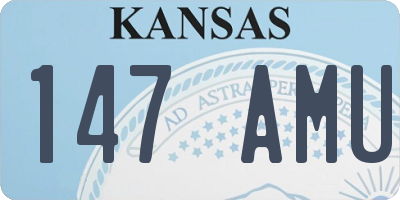 KS license plate 147AMU
