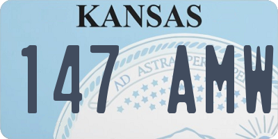 KS license plate 147AMW