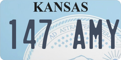 KS license plate 147AMY
