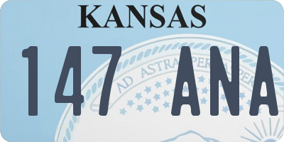 KS license plate 147ANA