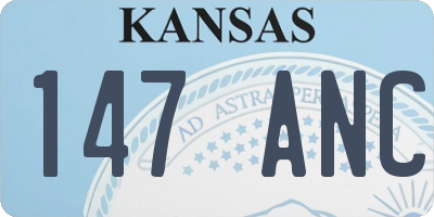 KS license plate 147ANC