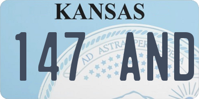 KS license plate 147AND