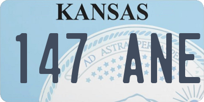 KS license plate 147ANE