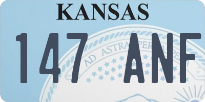 KS license plate 147ANF