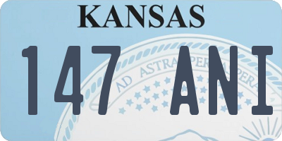 KS license plate 147ANI