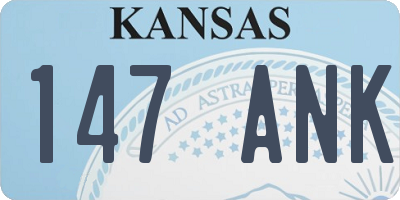 KS license plate 147ANK