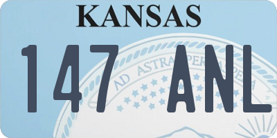 KS license plate 147ANL
