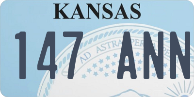 KS license plate 147ANN