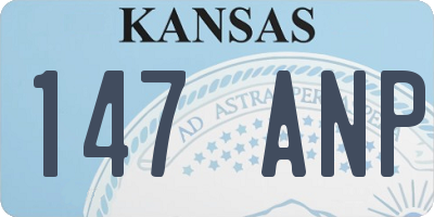 KS license plate 147ANP