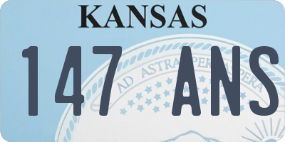 KS license plate 147ANS