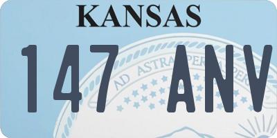 KS license plate 147ANV