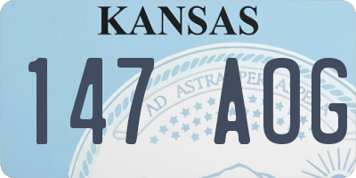 KS license plate 147AOG