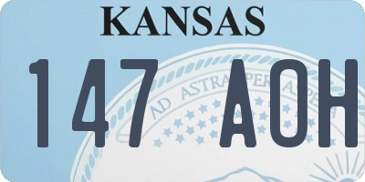 KS license plate 147AOH