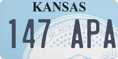KS license plate 147APA
