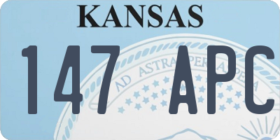 KS license plate 147APC