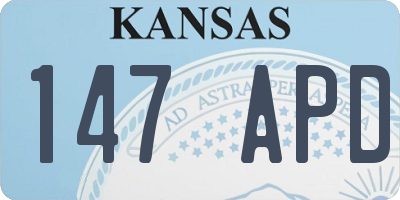 KS license plate 147APD