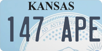 KS license plate 147APE