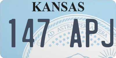 KS license plate 147APJ