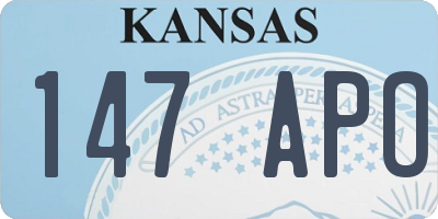 KS license plate 147APO