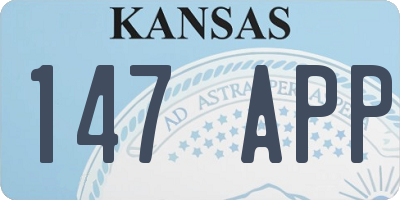 KS license plate 147APP