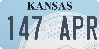 KS license plate 147APR