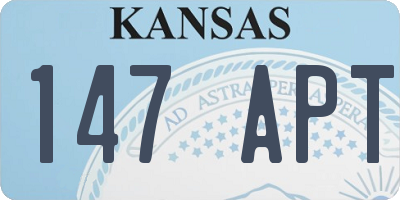 KS license plate 147APT