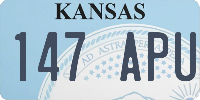 KS license plate 147APU