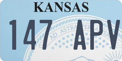 KS license plate 147APV